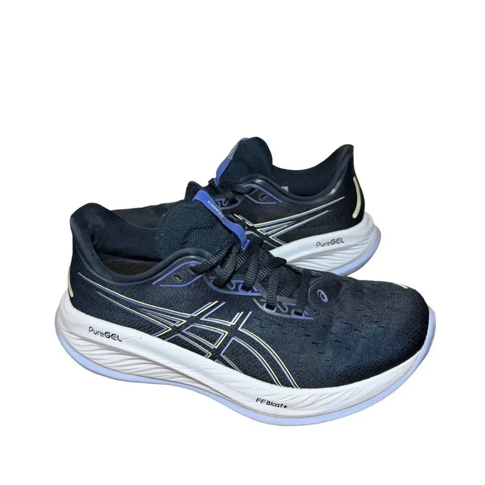 ASICS women’s Navy and White Athletic Shoes size 8.5